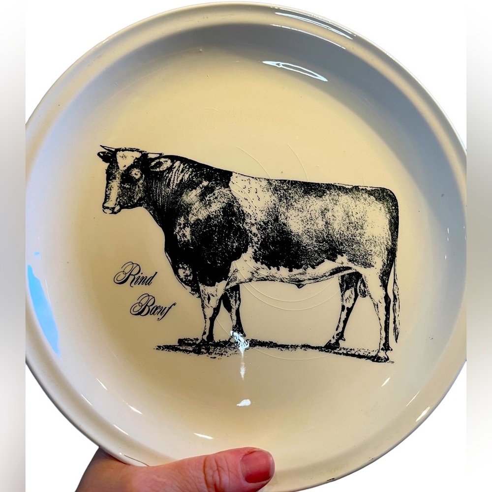 Rind Banf fabriqui en France Poe Tecta cow plate 9.5 inches